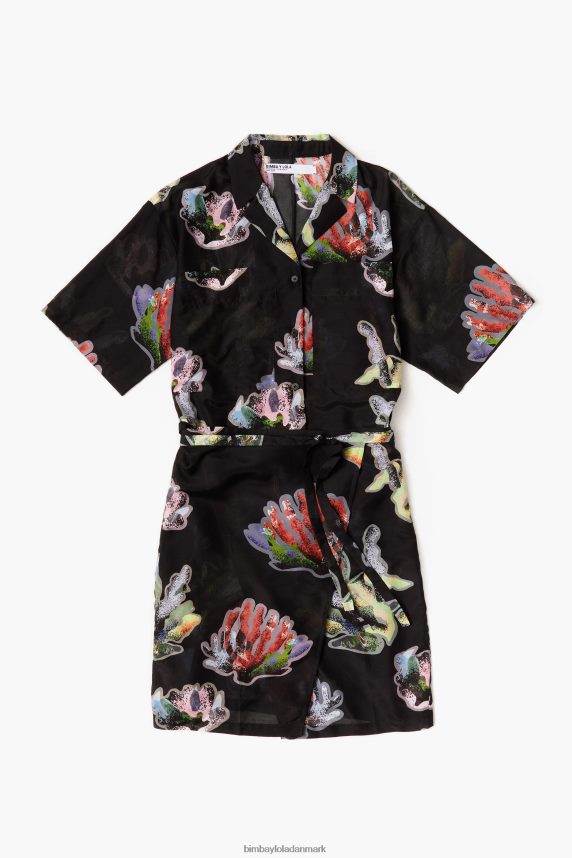 Bimba Y Lola koral print sarong kjole 46TD4J185grå