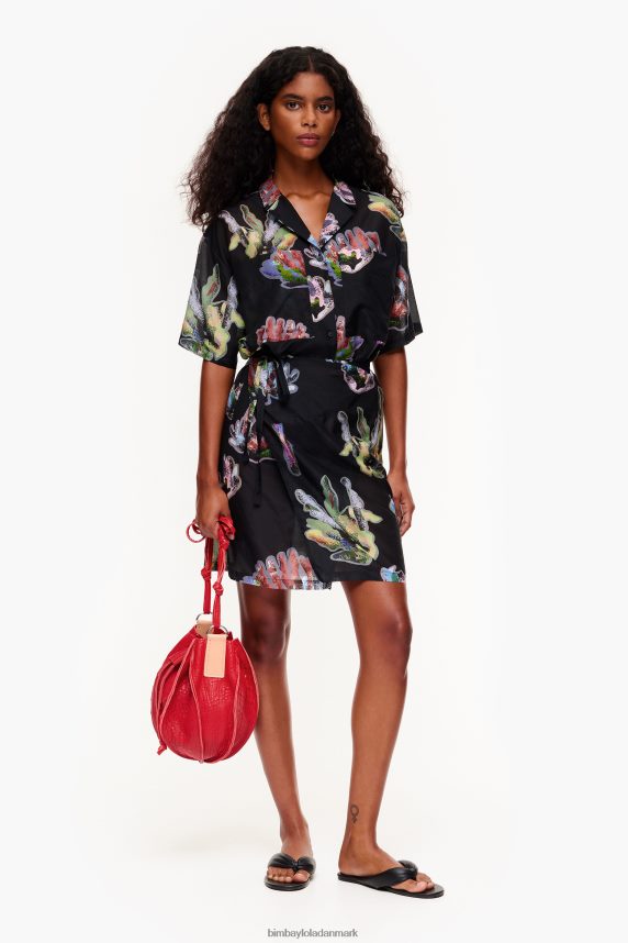 Bimba Y Lola koral print sarong kjole 46TD4J185grå