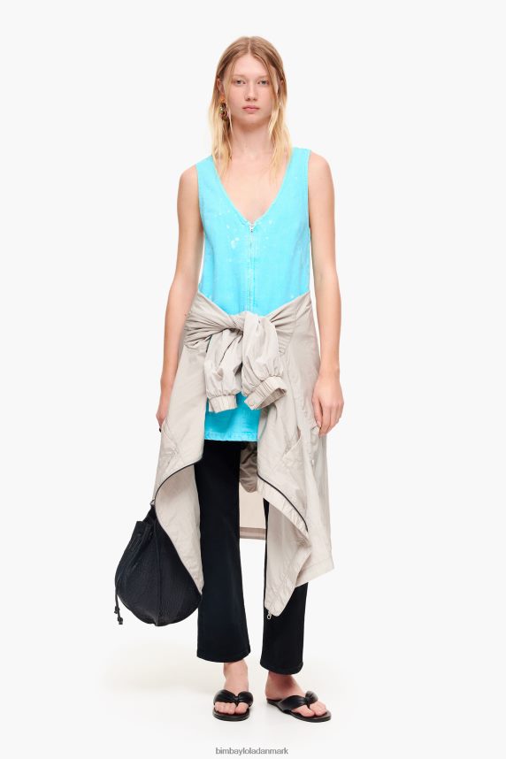 Bimba Y Lola kort denim kjole 46TD4J193turkis