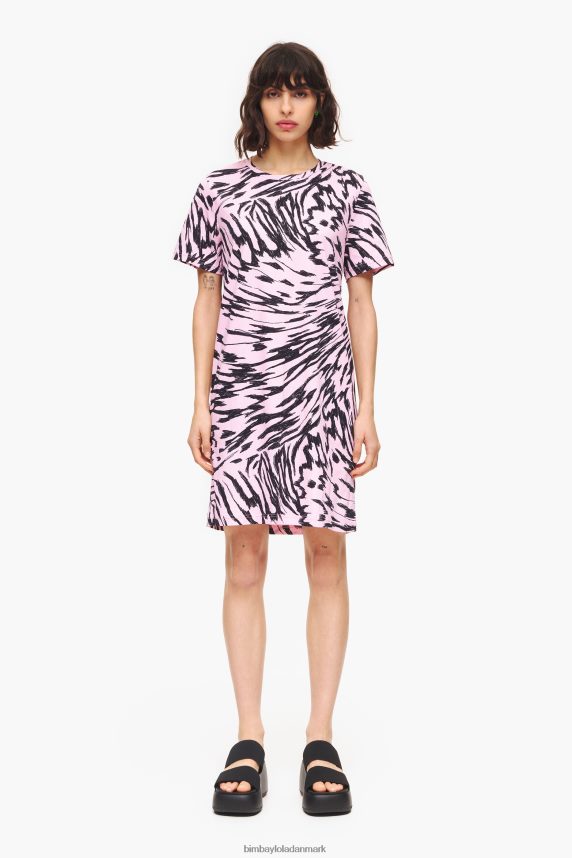 Bimba Y Lola kort tofarvet sommerfuglekjole 46TD4J219lyserød