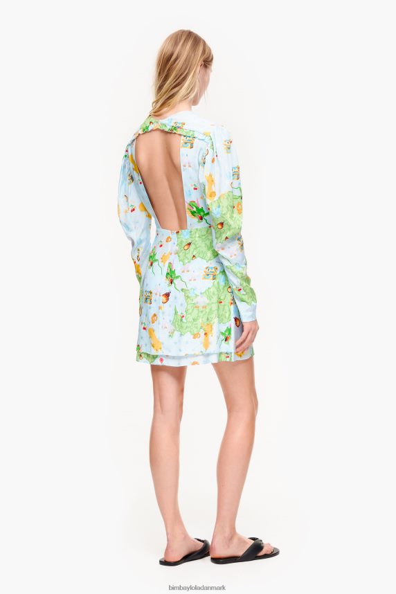 Bimba Y Lola kort vigo-jacquard-kjole med spilprint 46TD4J198væske