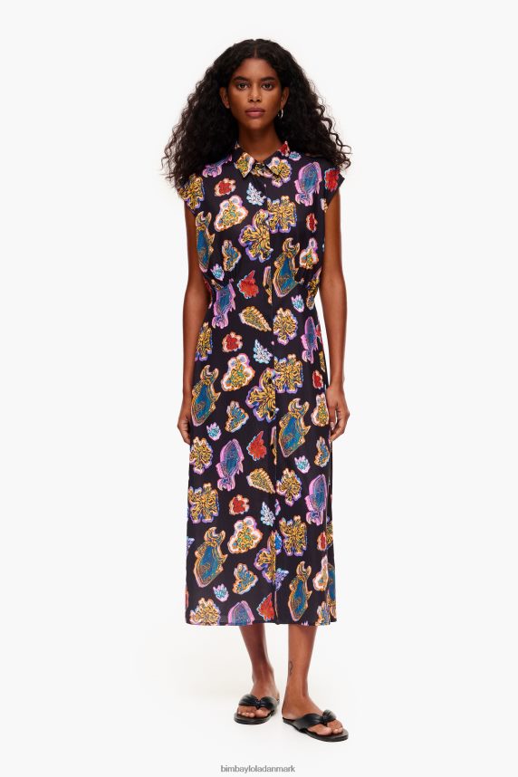 Bimba Y Lola lang fiskehavkjole 46TD4J176sort