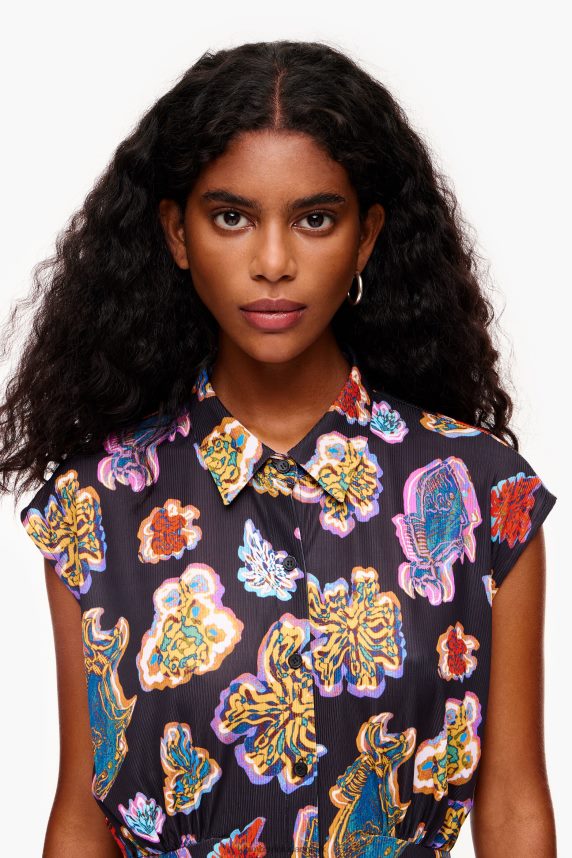 Bimba Y Lola lang fiskehavkjole 46TD4J176sort