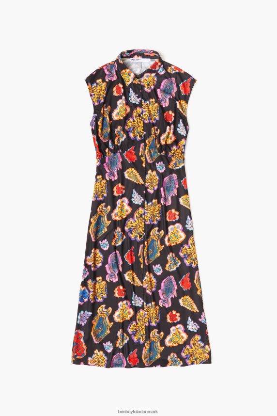 Bimba Y Lola lang fiskehavkjole 46TD4J176sort