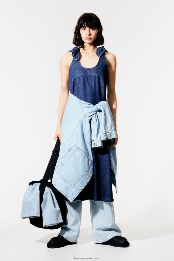 Bimba Y Lola mørk a-line denimkjole 46TD4J510blå