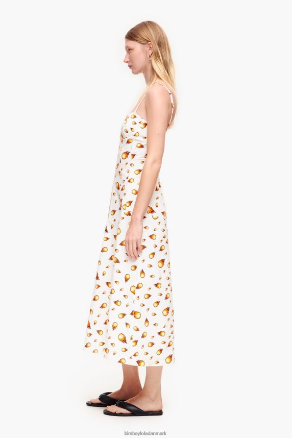 Bimba Y Lola maxikjole med brandtryk 46TD4J197hvid