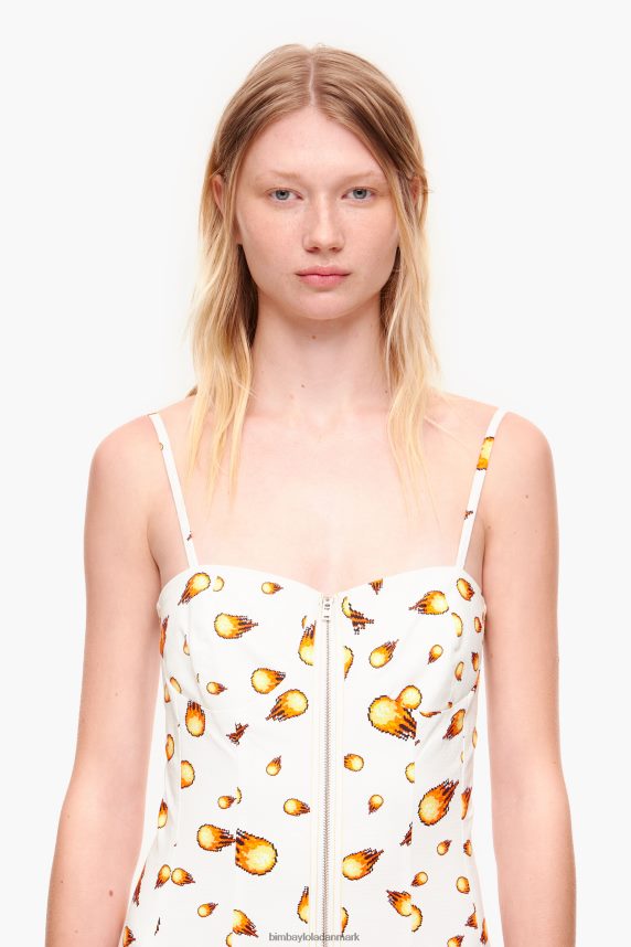 Bimba Y Lola maxikjole med brandtryk 46TD4J197hvid