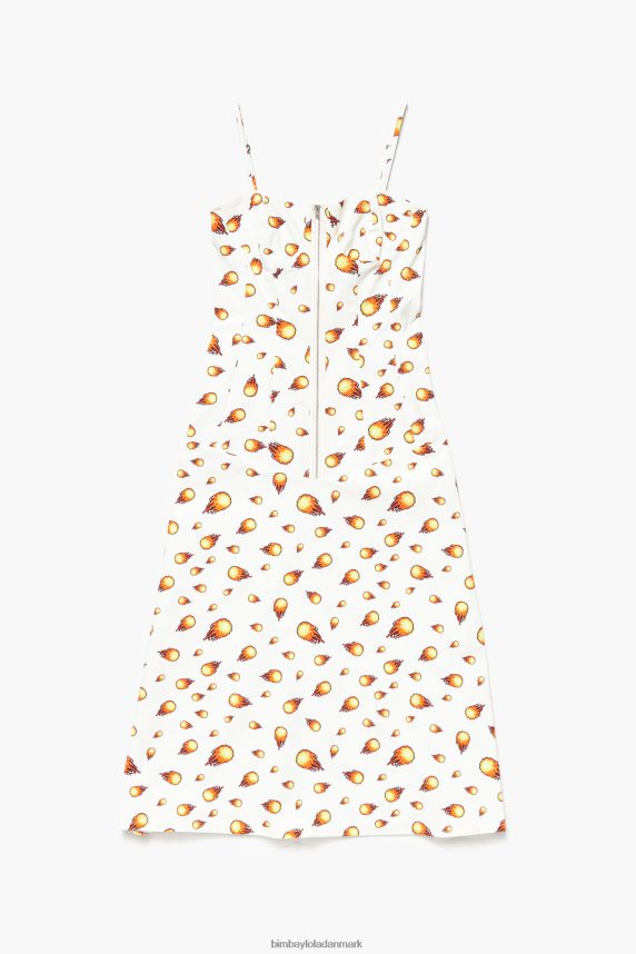 Bimba Y Lola maxikjole med brandtryk 46TD4J197hvid