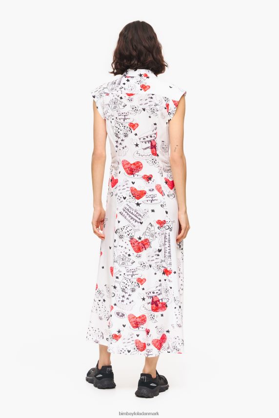 Bimba Y Lola maxikjole med hjertetryk 46TD4J226kaldenavn