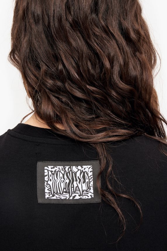 Bimba Y Lola midi t-shirt kjole med graffiti blomsterprint 46TD4J235blå