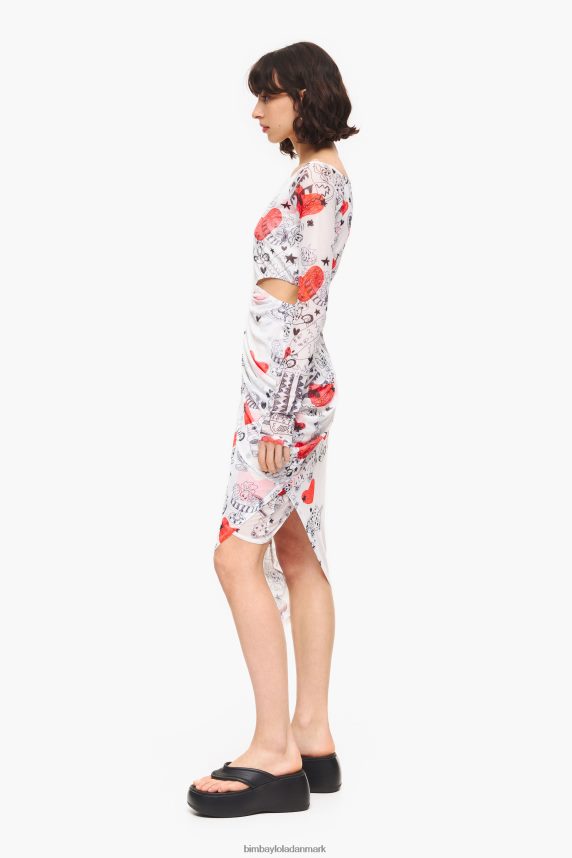 Bimba Y Lola midtikjole med hjerteprint 46TD4J224kaldenavn