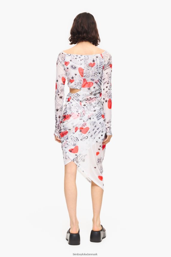 Bimba Y Lola midtikjole med hjerteprint 46TD4J224kaldenavn