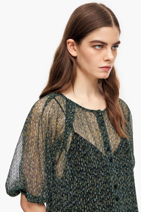 Bimba Y Lola romantisk midikjole med blomsterprint 46TD4J236grøn