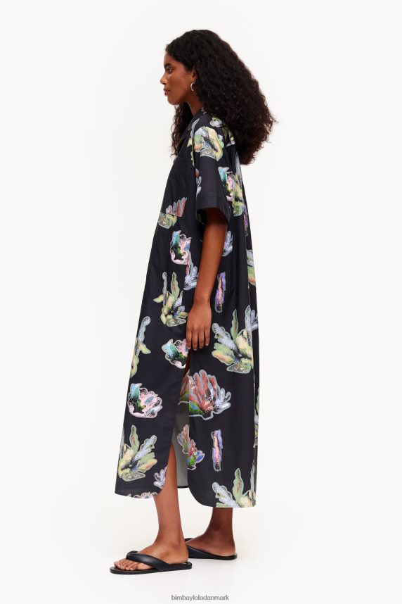 Bimba Y Lola skjortekjole med koraltryk 46TD4J182grå