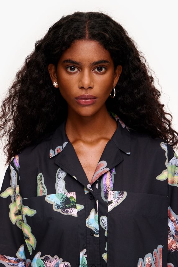 Bimba Y Lola skjortekjole med koraltryk 46TD4J182grå