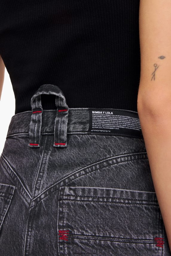 Bimba Y Lola denim mininederdel 46TD4J458sort