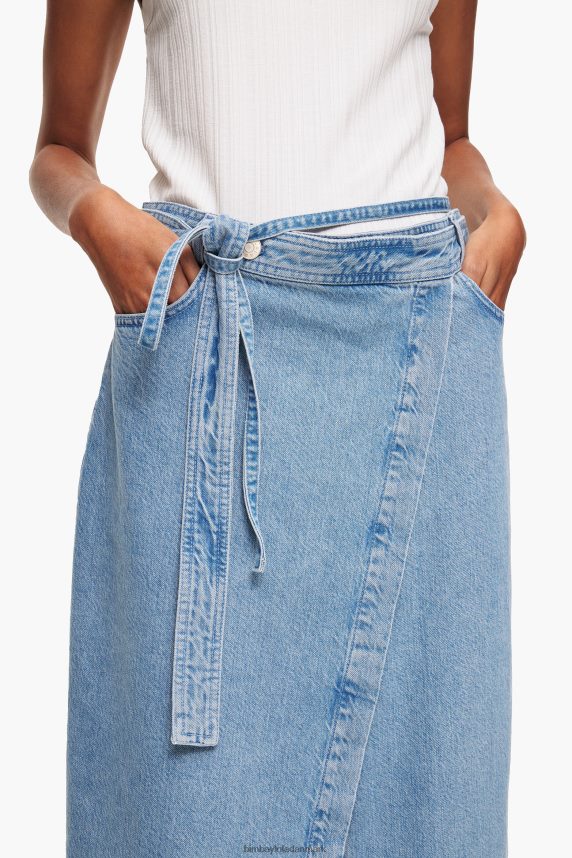 Bimba Y Lola denim slå midi nederdel 46TD4J527blå