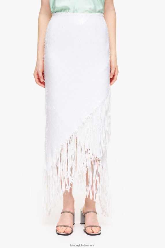 Bimba Y Lola pailletter midi nederdel 46TD4J462hvid