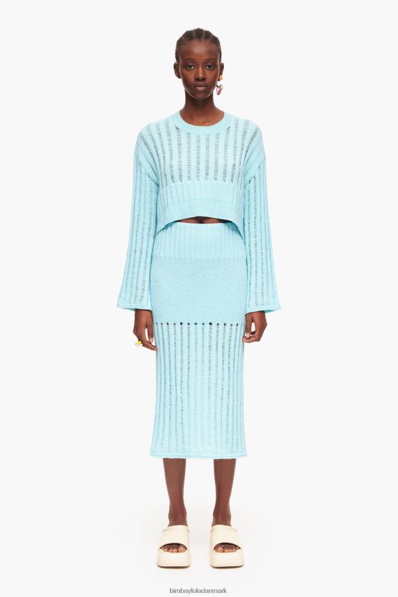 Bimba Y Lola ribbet midi-nederdel 46TD4J460blå