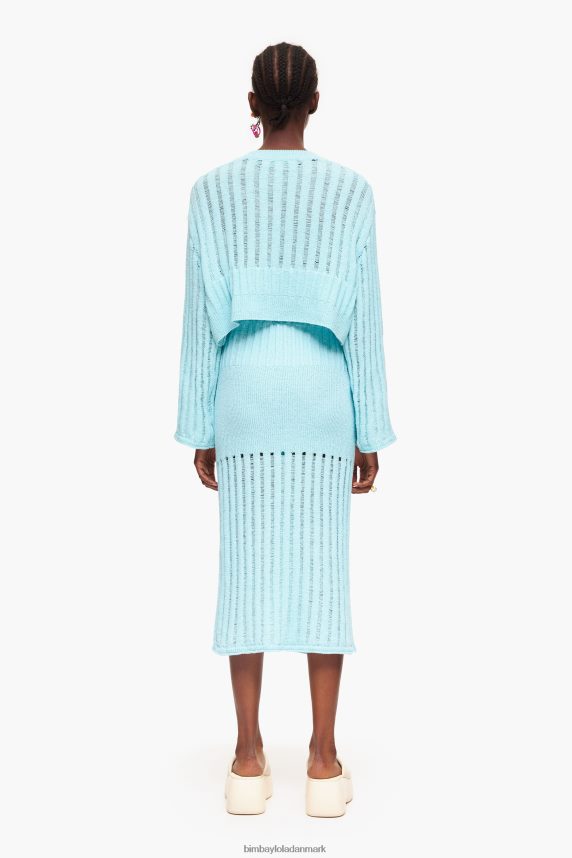 Bimba Y Lola ribbet midi-nederdel 46TD4J460blå