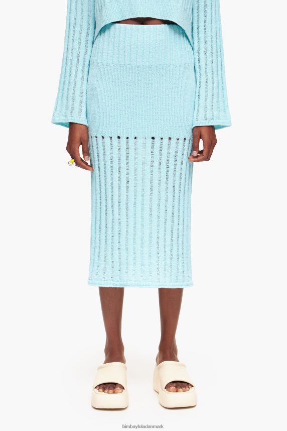 Bimba Y Lola ribbet midi-nederdel 46TD4J460blå