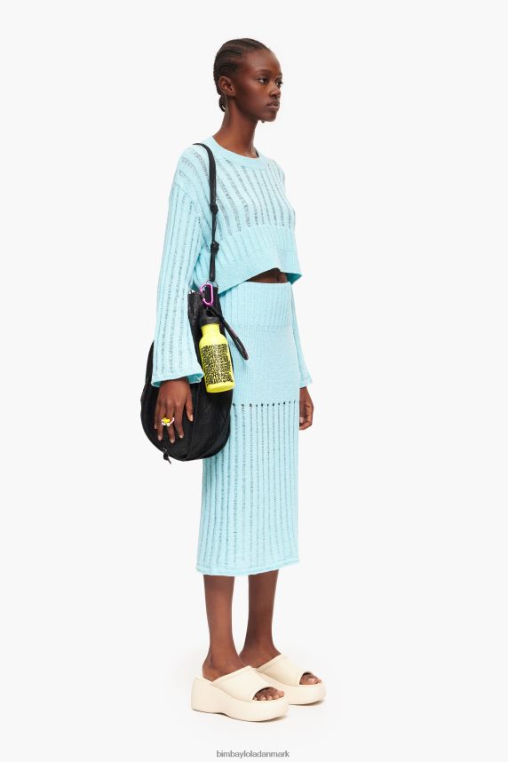 Bimba Y Lola ribbet midi-nederdel 46TD4J460blå