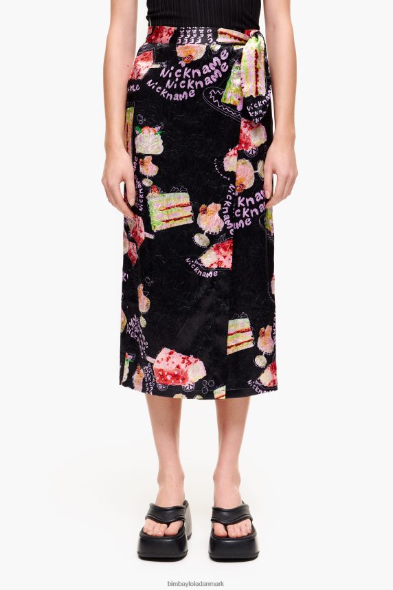 Bimba Y Lola wrap-nederdel med fototryk 46TD4J459kaldenavn