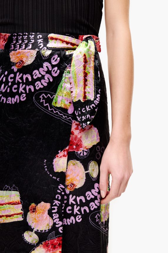 Bimba Y Lola wrap-nederdel med fototryk 46TD4J459kaldenavn