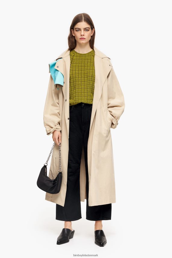 Bimba Y Lola gingham top firkanter 46TD4J338gul