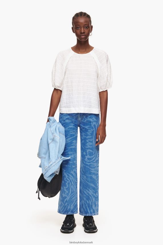 Bimba Y Lola kort bluse 46TD4J348elfenben