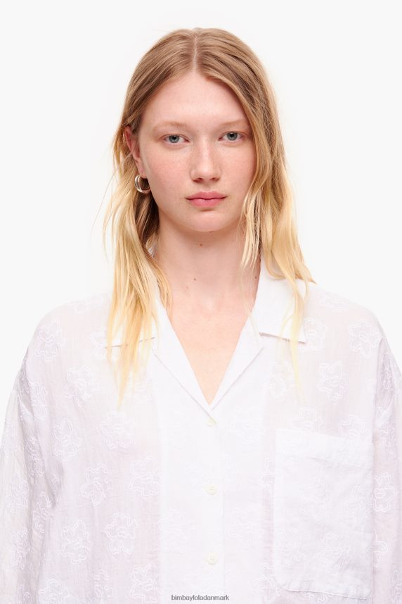 Bimba Y Lola kort jacquard bluse 46TD4J324blomstret