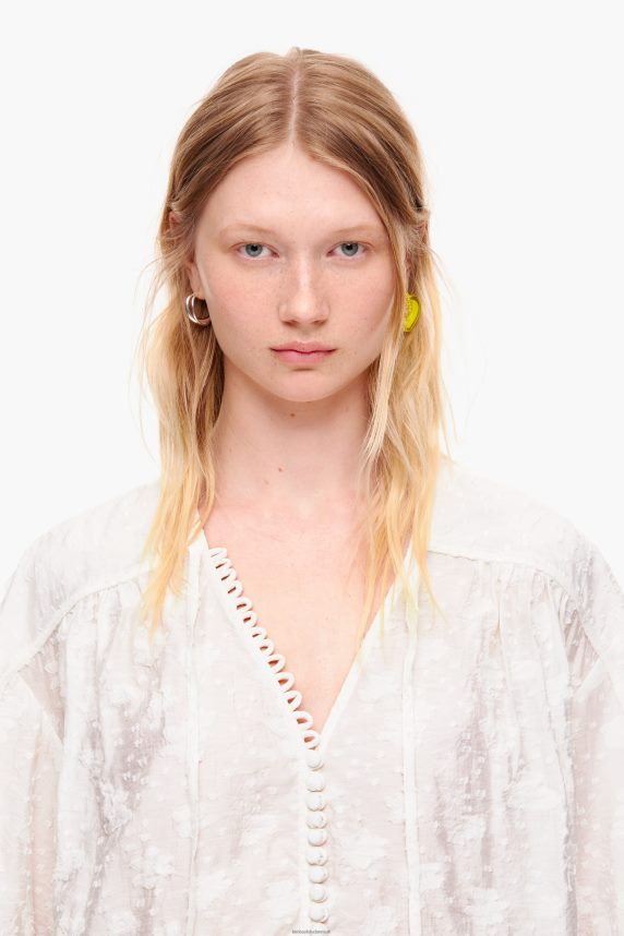 Bimba Y Lola kort jacquard bluse 46TD4J325blomstret