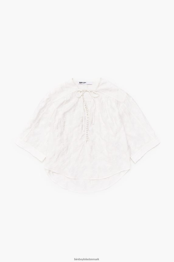 Bimba Y Lola kort jacquard bluse 46TD4J325blomstret