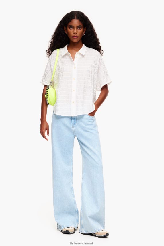 Bimba Y Lola kort skjorte 46TD4J327elfenben