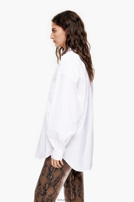 Bimba Y Lola poplin oversize skjorte 46TD4J333hvid
