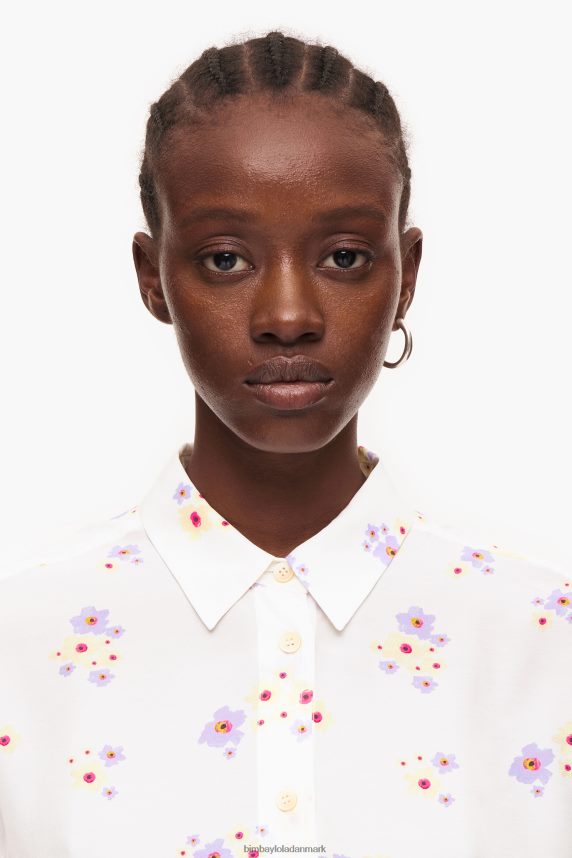 Bimba Y Lola æske skjorte med akryl blomsterprint 46TD4J336hvid