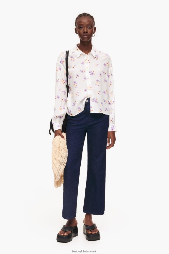 Bimba Y Lola æske skjorte med akryl blomsterprint 46TD4J336hvid