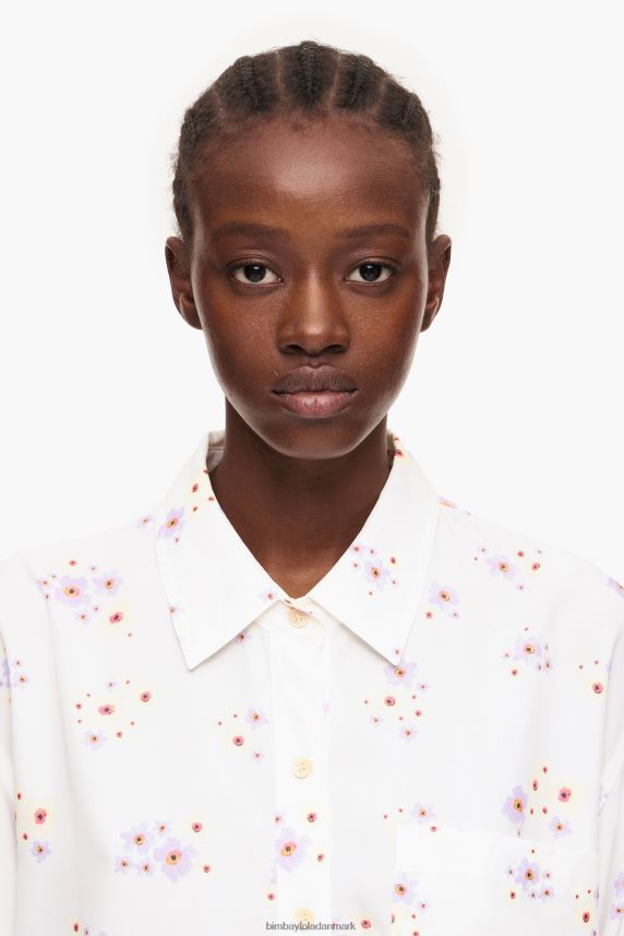 Bimba Y Lola skjorte med akryl blomsterprint 46TD4J337hvid