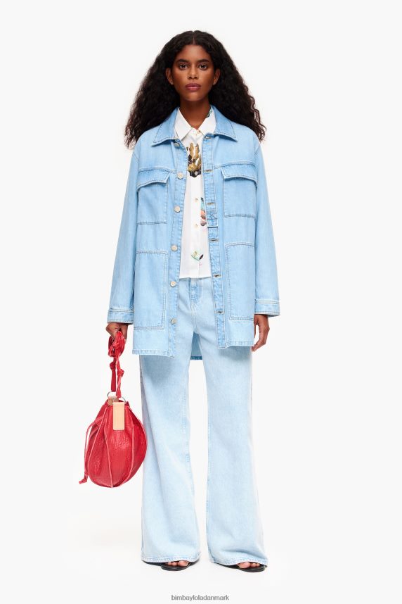 Bimba Y Lola skjorte med koraltryk 46TD4J330elfenben