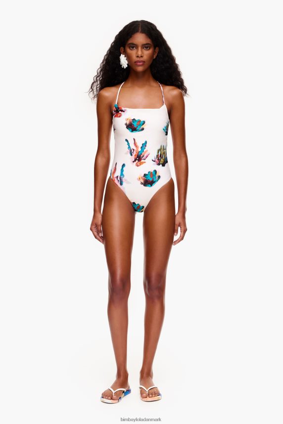 Bimba Y Lola badedragt med koralprint 46TD4J875elfenben