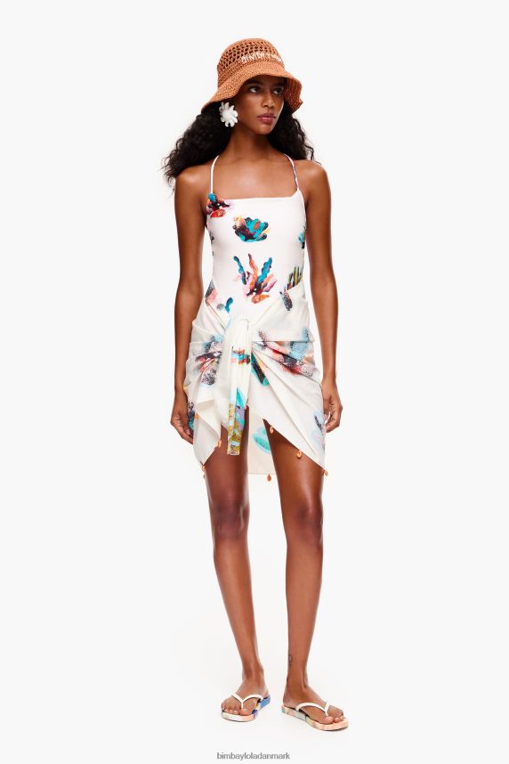 Bimba Y Lola badedragt med koralprint 46TD4J875elfenben