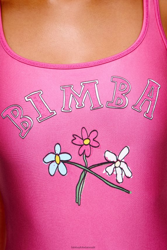 Bimba Y Lola blomster logo badedragt 46TD4J886lyserød