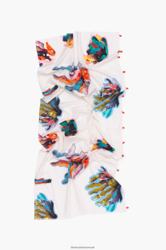 Bimba Y Lola kort bomuldskoral sarong 46TD4J1206elfenben