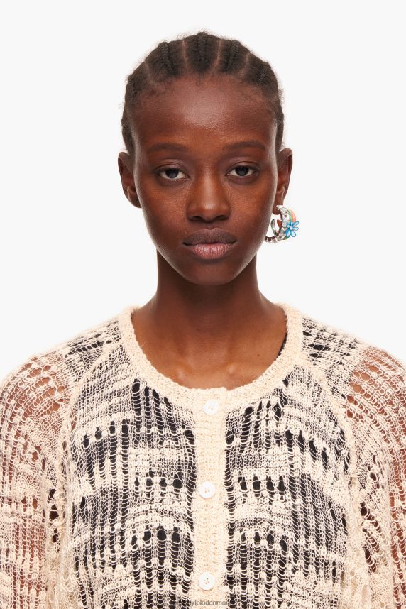 Bimba Y Lola åben strik cardigan i hør 46TD4J361ecru