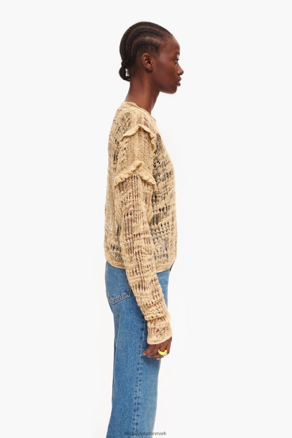Bimba Y Lola åben strik hør sweater 46TD4J362kamel