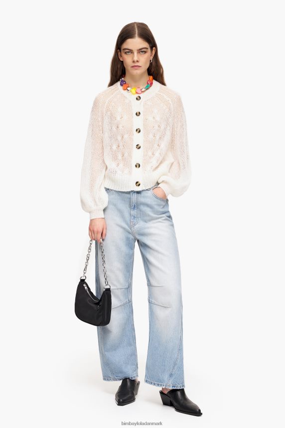 Bimba Y Lola åben strik mohair sweater 46TD4J378ecru