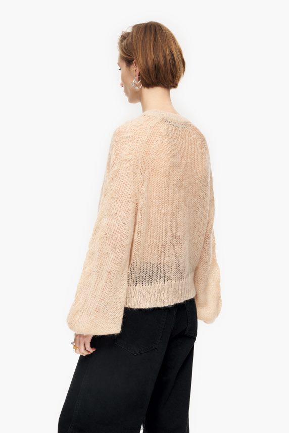 Bimba Y Lola åben strik mohair sweater 46TD4J380sand
