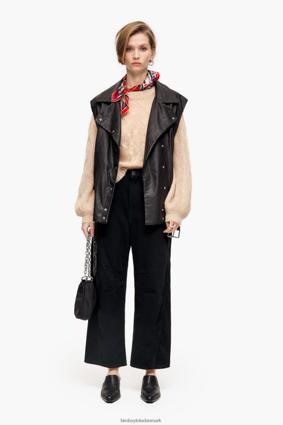 Bimba Y Lola åben strik mohair sweater 46TD4J380sand