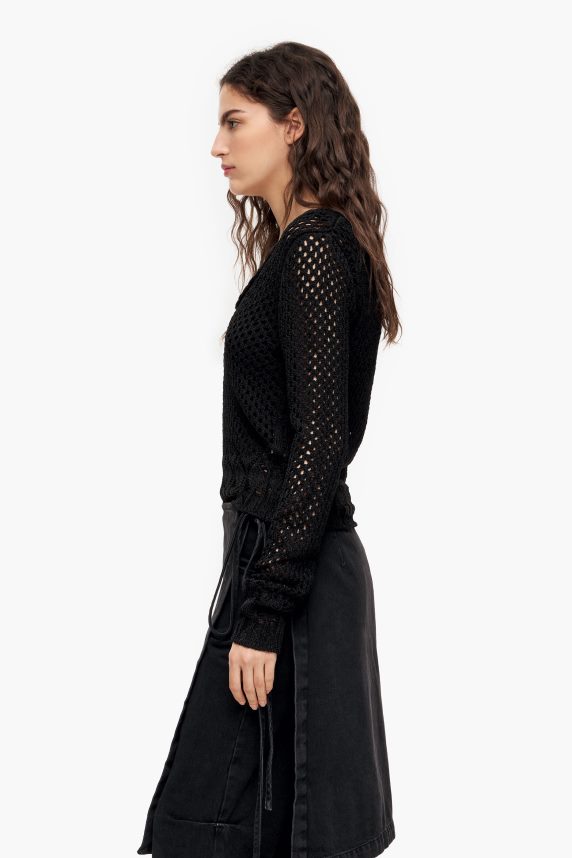 Bimba Y Lola åben strikket trøje 46TD4J387sort