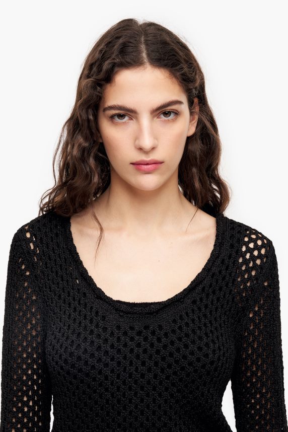 Bimba Y Lola åben strikket trøje 46TD4J387sort